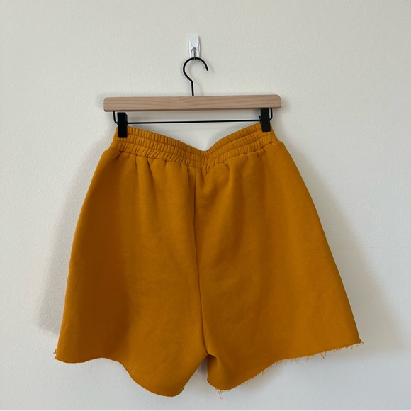 The Mayfair Group Chill Out high waist dark yellow fleece shorts Size 12 - Picture 6 of 10